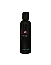 The Starship Intimate Care Natural & Hypoallergenic WB 4oz is a water-based personal lubricant in a sleek, black bottle, featuring natural ingredients.