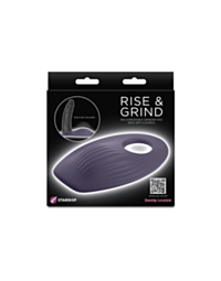 The packaging of Starship Rise & Grind—a state-of-the-art, rechargeable grinder pad featuring app control—is elegantly designed to highlight the product. A handy QR code at the bottom offers straightforward access to its features and guidance.