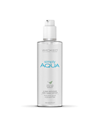 A green image featuring a stylized rocket and planet logo in the center, surrounded by stars. The text "No Image" appears above the vegan-friendly Simply Lubricant 4oz Water Based design.