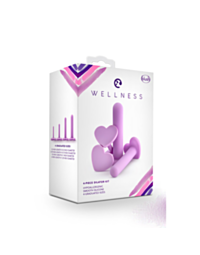 Against a green backdrop, a minimalistic white icon depicts a rocket soaring through a ring adorned with sparkles, invoking the image of launching into new experiences with the Wellness-Dilator Kit Purple. The phrase "No Image" appears at the top, symboli