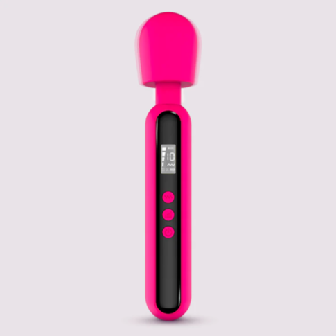 The illustration depicts a white rocket inside a circle with stars, set against a vibrant green background. Above the rocket, the words "No Image" are shown, resembling an icon on the LCD Screen Wand Multiple Functions-Hot Pink&Black.