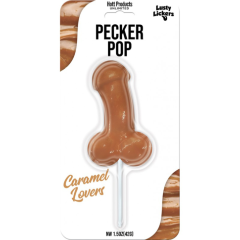 A gray rocket flies through a circle on a green background, leaving sparkles resembling Lusty Licker Pecker Pop-Caramel candies in its wake, with "No Image" displayed above.