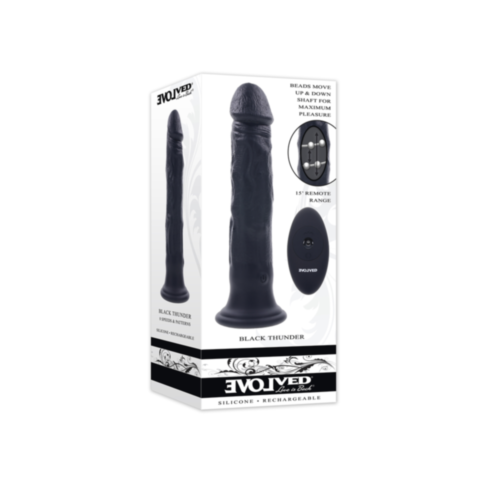 A placeholder image with a green background features a stylized rocket encircled by stars and the text "No Image," evoking the dramatic allure of products such as the Evolved-Rechargeable Black Thunder Dildo-Black.