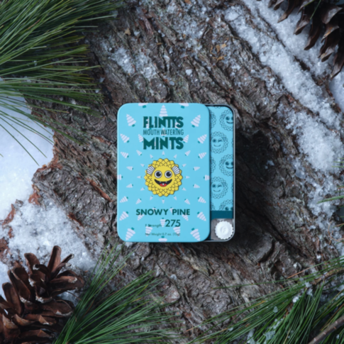 A green background with white text that reads "No Image." Below, within a white circle, an illustration of a rocket launching into space surrounded by stars and a planet evokes the imagery of Flintt Mints Snowy Pine F Strength 275—a scene reminiscent of s