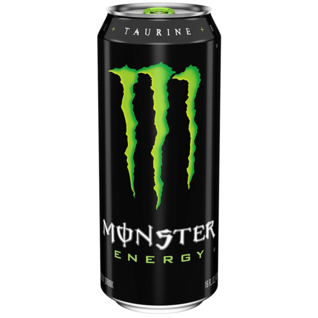 Green background featuring the text "No Image" above a graphic of a rocket surrounded by stars, akin to how a Monster Energy Drink 16oz conceals its invigorating contents amidst the cosmic elements.