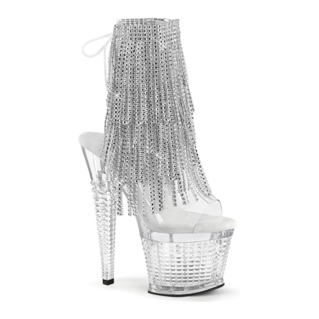 There is no image displayed. The placeholder features a rocket launching into space against a starry background with a green backdrop, evoking the impressive height of the SPEC1017RSF/C-S/C size 8's 7-inch heel. The text "No Image" is written above the gr