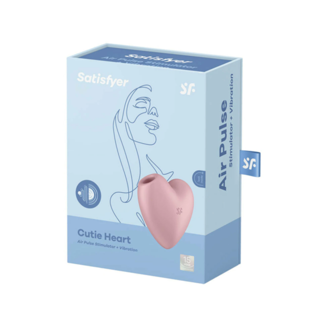 The design features a green background with a gray rocket launching alongside a planet and stars, highlighted by the text "No Image." This imagery evokes a sense of exploration, much like the innovative air-pulse waves of the Satisfyer Cutie Heart Air Pul