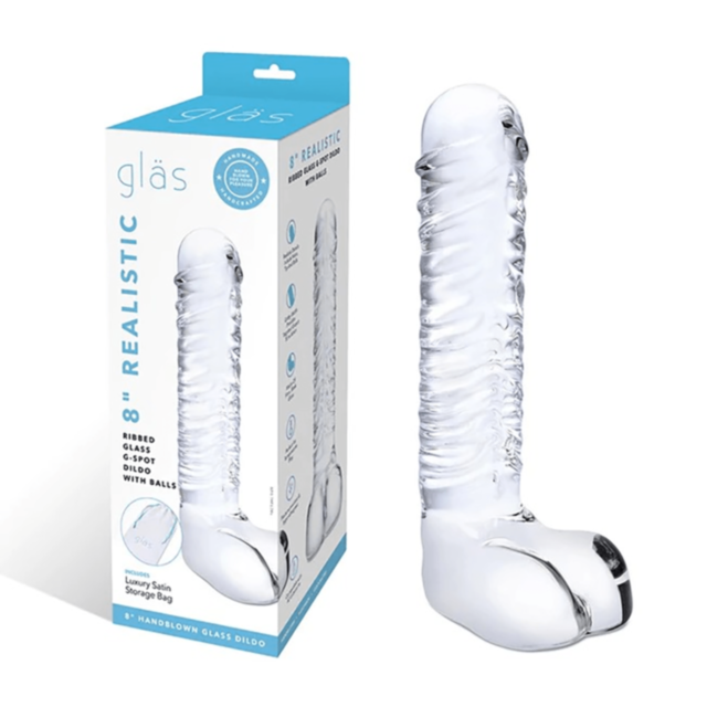 A green background features a gray rocket icon launching upward. Above it, the words "No Image" float like the Glas 8in Realistic Ribbed Dildo, reminiscent of G-spot stimulation. Stars and a planet-like circle encircle the symbol, creating a whimsical sen