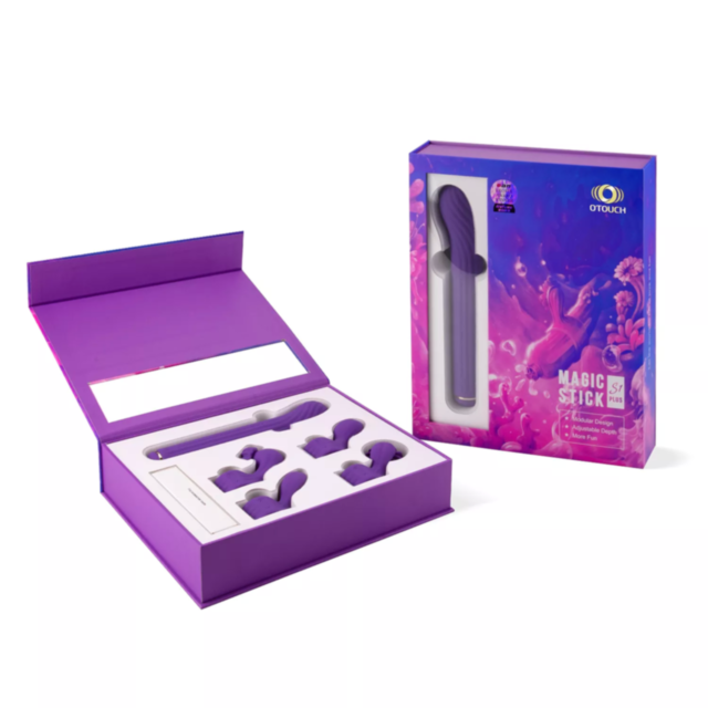On a green background, the text "No Image" is displayed. Below it, a stylized white rocket and planet icon subtly suggests the exciting experience of an Otouch-Magic Stick S1 Plus with Changeable Attachment in Purple.