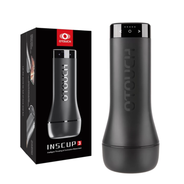 A green background adorned with a sleek grey rocket and planet icon exemplifies intelligent design. Above the icon, the text "No Image" appears in light grey for the Otouch Inscup 3 Vibrating Masturbator.