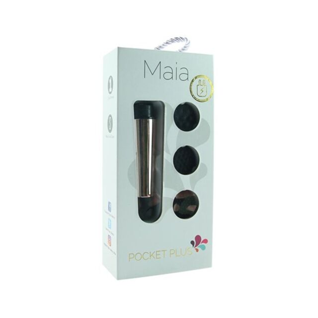 The description showcases a green square displaying the text "No Image" alongside a light grey rocket and stars icon within a circle, subtly echoing the refined power and style of the Maia Pocket Plus 10 Function Rechargeable Rose Gold.