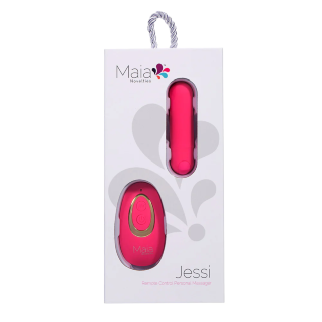 A green image features a gray icon of a rocket within a circle, accompanied by small stars and the words "No Image" above it. The sleek design is perfect for accommodating the Maia-Jessie Remote Control Bullet-Pink or its USB charging cable, all encased i