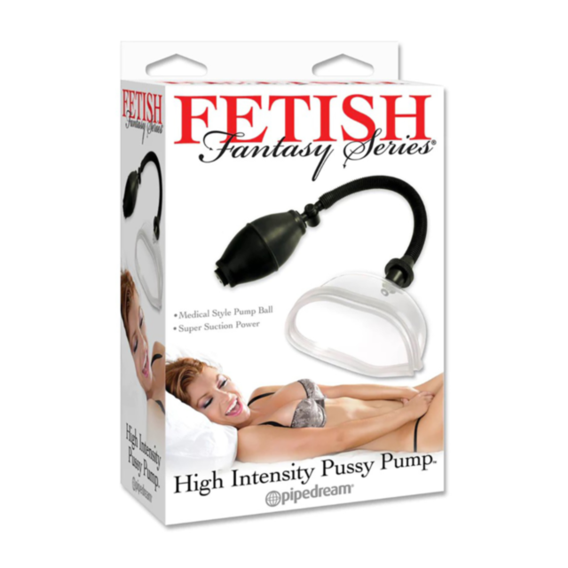 A green background with gray "No Image" text at the top showcases an illustration of a rocket encircled by stars, evoking the high-tech design of a FF High Intensity Pussy Pump.