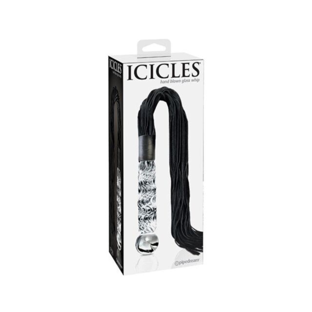 A graphic with a green background showcases a light gray rocket icon and sparkles inside a circle, evoking the intricate design of the Icicles No.38 Glass Whip. The text "No Image" appears above it, enhancing the abstract allure of the presentation.