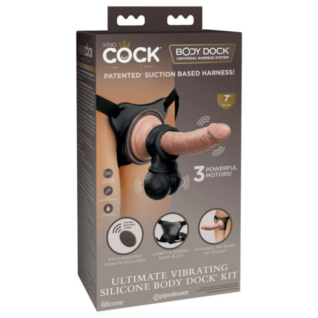 A green placeholder image showcases a light gray rocket surrounded by sparkles. At the top of this dynamic graphic, echoing the thrill of the King Cock Elite-Ultimate Vib Body Dock Kit collection, is the bold text "No Image.