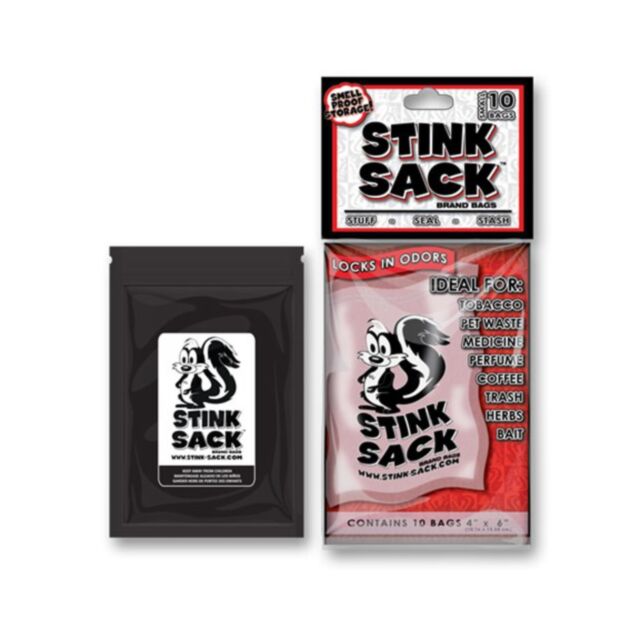 A green square featuring a gray rocket icon with stars surrounds it, with the text "No Image" above, evoking the appearance of a Stink Sack Small Black bag capable of holding up to 7 grams.