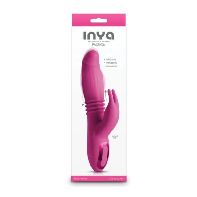 A stylized icon of a rocket, evocative of the NS-INYA-Passion Rabbit-Pink's cutting-edge design, features a circular trail and stars against a green backdrop. The text "No Image" appears above, suggesting the promise of intimate satisfaction and discovery