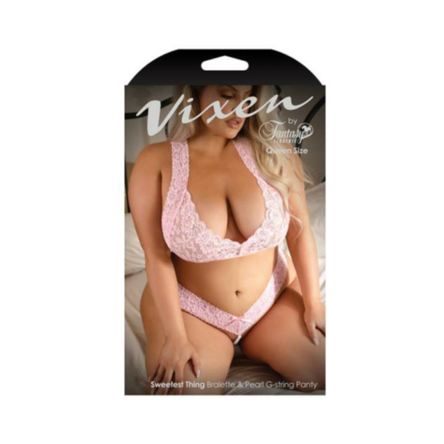 A green background with white text reading "No Image," featuring an illustration of a rocket inside a circle with stars, serves as a placeholder for missing images in your Lace bralette and pearl g-string panty QS collection.