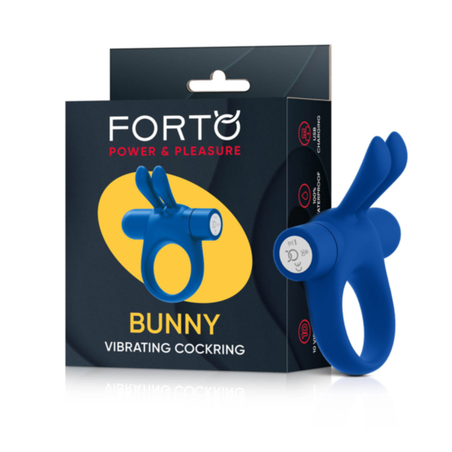 Featuring a meticulous illustration of a rocket launching above a planet with stars in the background, all depicted in gray on a green backdrop, the Forto-Bunny Vib Cockring-Blue adds an intriguing layer to this stellar composition with "No Image" elegant