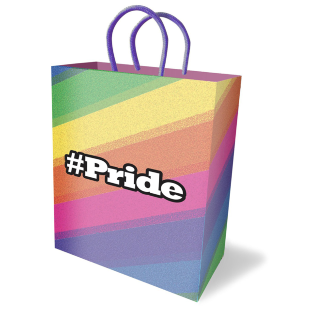A Pride Gift Bag featuring a green background with a light gray rocket inside a circle, soaring past a planet amid sparkling stars, with the words "No Image" inscribed above the design, symbolizing inclusion in the cosmic journey.