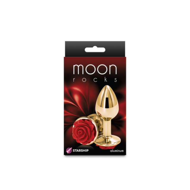 Graphic with a green background displaying a gray rocket icon and the text "No Image" above it, capturing the intrigue of Starship Moon Rocks-Rose-Medium-Red.