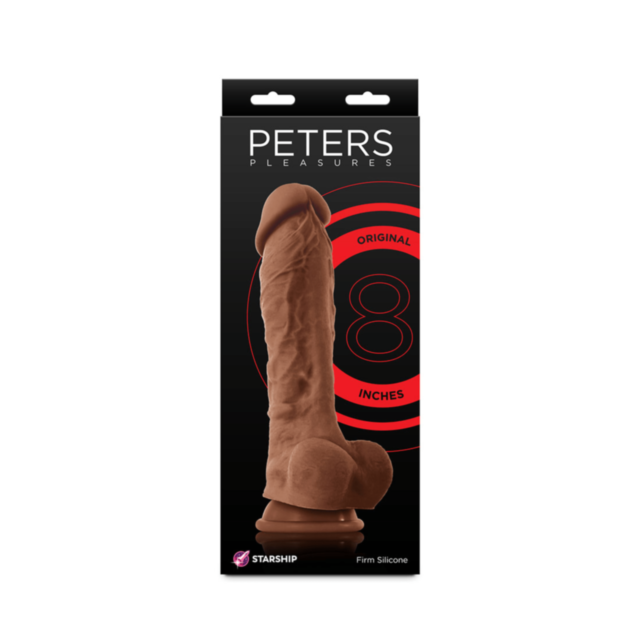 A green background displays a stylized gray rocket and planet icon, representing No Image, invoking the adventurous spirit of cosmic exploration akin to trying new experiences with products like the Starship Peters Pleasures-8in Dildo in Brown, made from 