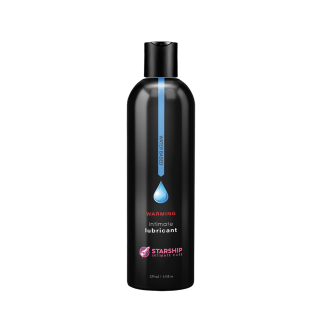 Illustration of a rocket ship encircled by rings, set against stars, all on a green background showcasing Starship Intimate Care Waterbased Warming Lube 4oz. The text "No Image" appears at the top, combining cosmic allure with innovative flair.