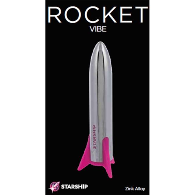 The graphic showcases a green background with "No Image" at the top. Beneath, a stylized light blue rocket embodies the Starship Rocket Vibe, circling around a small planet while surrounded by stars, all within a compact and discreet circular frame.