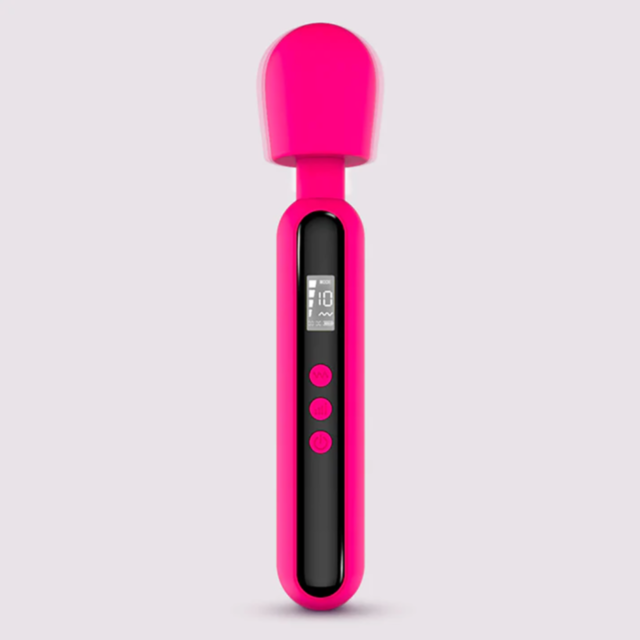 The illustration depicts a white rocket inside a circle with stars, set against a vibrant green background. Above the rocket, the words "No Image" are shown, resembling an icon on the LCD Screen Wand Multiple Functions-Hot Pink&Black.