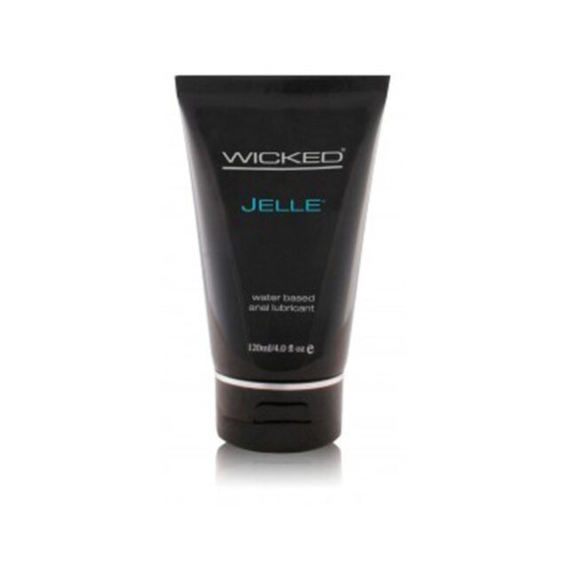 A sign with white text on a green background reads "No Image," featuring a stylized white rocket inside a circle, pointing upward, with stars scattered around it—symbolizing the smooth glide of Wicked Jelle Anal Gel W B 4oz, a water-based lubricant.