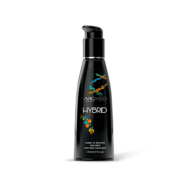 A green backdrop presents a gray rocket icon soaring around a planet with stars twinkling around it, while the phrase "No Image" appears above. This cosmic depiction is as smooth and seamless as the Wicked Hybrid Fragrance Free 4oz lubricant in action.