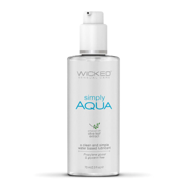 The Simply Lubricant 2.3oz Water Based product features a placeholder graphic with "No Image" text above an icon of a rocket launching into space against a green background, symbolizing its vegan and cruelty-free principles.