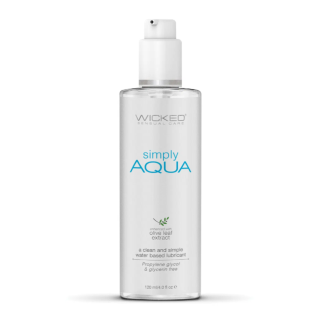 A green image featuring a stylized rocket and planet logo in the center, surrounded by stars. The text "No Image" appears above the vegan-friendly Simply Lubricant 4oz Water Based design.