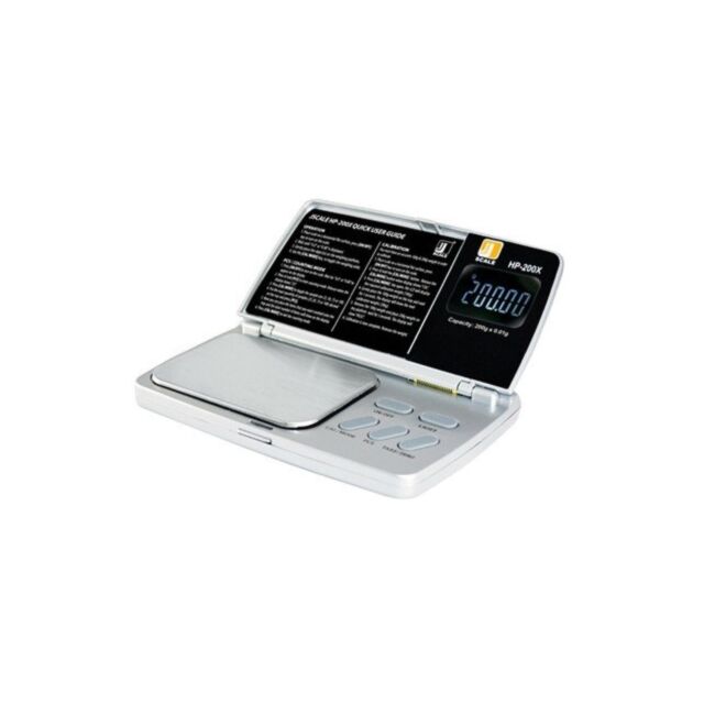 A rocket icon inside a circle with stars and a planet on a green background, echoing the sleek design of the HP 200 x Scale 200g x 0.01g pocket scales. The text above reads No Image.