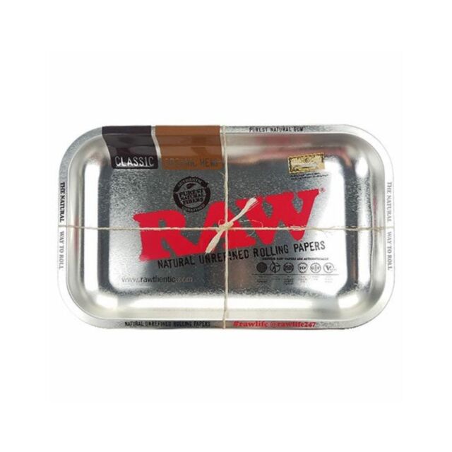 Raw Silver Rolling Tray Small