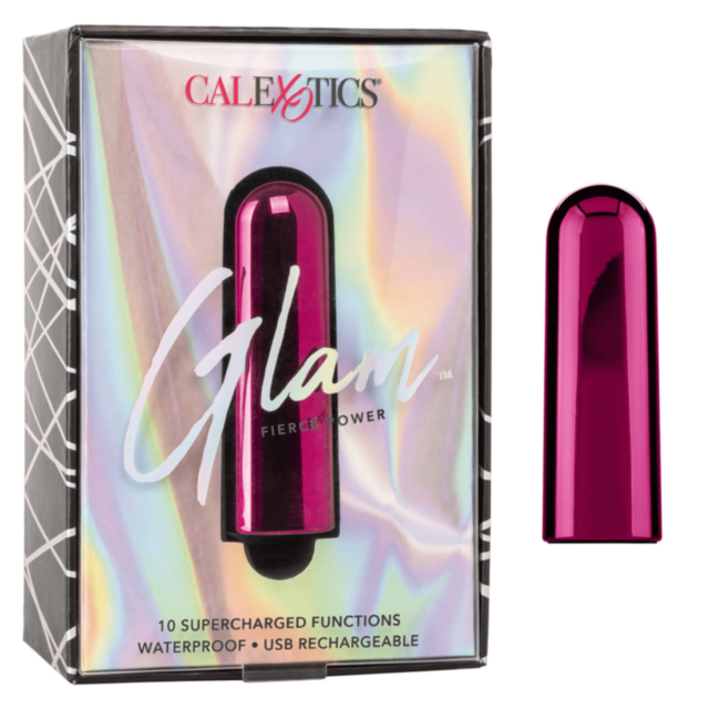 A green image background with the text "No Image" features a white illustration of a rocket surrounded by stars, enclosed in a circle, akin to the understated power of a Glam Bullet Pink.
