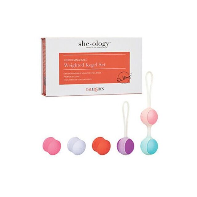 A design featuring a rocket ship launching into space with stars set against a green background contains text that reads "No Image." This design is part of the customizable Cal Exotics - She-ology Weighted Kegel Set, inviting your own creativity.
