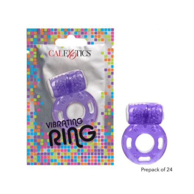 Cal Exotics-Foil Pack Vibrating Cockring-Purple