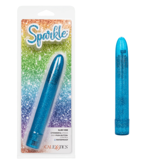 Cal Exotics-Sparkle Slim Vibe-Blue