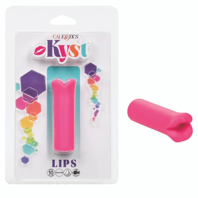 A pink square with "No Image" in white text at the top. Below it, a white rocket ship icon sits inside a circle, surrounded by stars and a small planet—reminiscent of the smoothness of Cal Exotics-Kyst Lips-Pink.