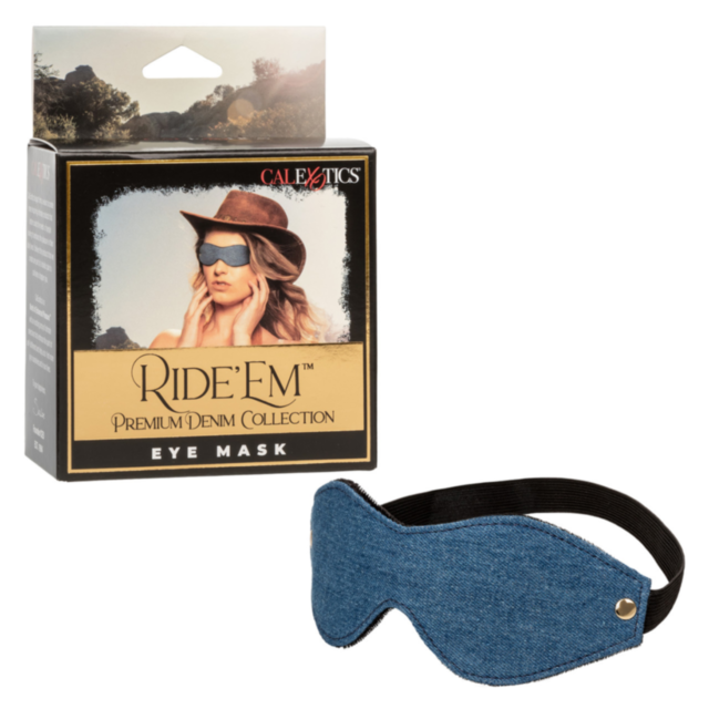 A green square with "No Image" written on it in white. Below, there's a simplistic illustration of a rocket in a circular design, surrounded by small stars, reflecting the launch of our Ride 'Em Premium Denim Collection Eye Mask into new fashion frontiers