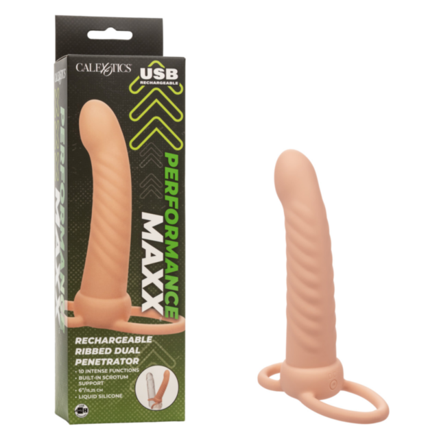 Cal Exotics-Performance Maxx Recharge Ribbed Dual-Ivory