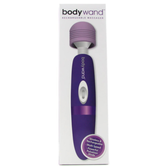 A lavender placeholder image featuring a gray rocket icon inside a circle, reminiscent of the Bodywand Rechargeable Pulse Lavender's design, with the words No Image written above.