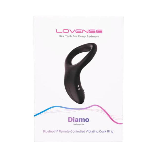 The design of the Lovense-Diamo Cockring-Black, featuring a light blue rocket icon with stars encircled on a green background, is reminiscent of a sleek Bluetooth remote-controlled device. The text "No Image" is displayed above the icon.