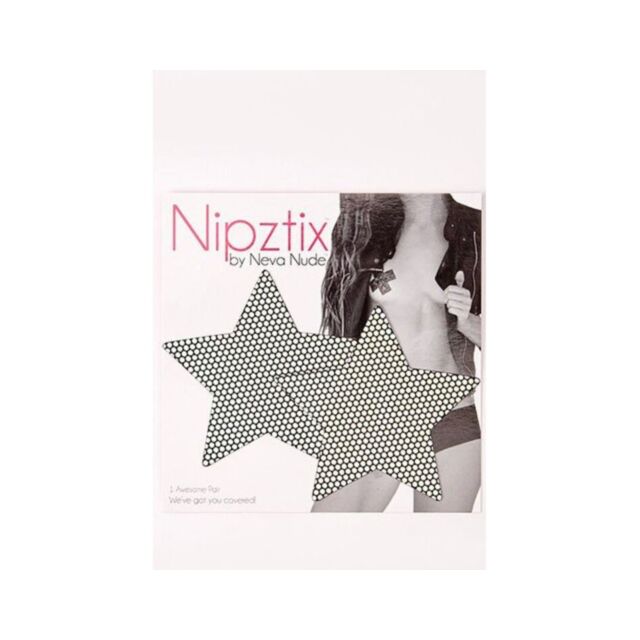 A placeholder image for the Liquid Party Pure Starry Night Nipztix pasties features a vibrant green background with a colorful design. It displays an illustration of a rocket soaring through space, surrounded by star-shaped patterns, accompanied by the te