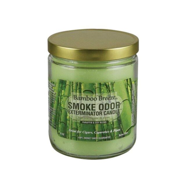 Illustration of a rocket ship launching into space, surrounded by stars and planets, with No Image text above. Set against a green backdrop reminiscent of the calm after using the Smoke Odor Candle Bamboo Breeze, evoking the tranquility of a clear, fresh 