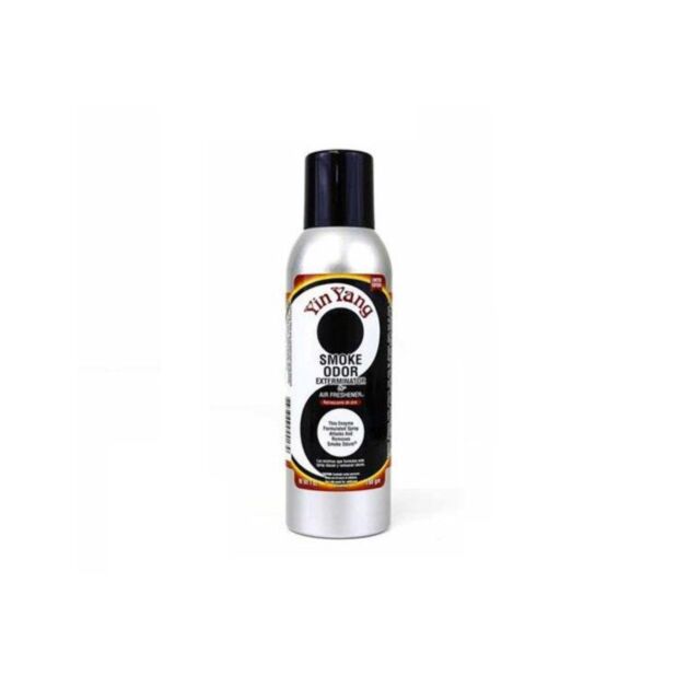 A green background featuring the words "No Image" is shown alongside a light gray icon of a rocket soaring through a circular orbit with stars, evoking the harmonious balance associated with the Smoke Odor Spray Yin Yang 7oz.