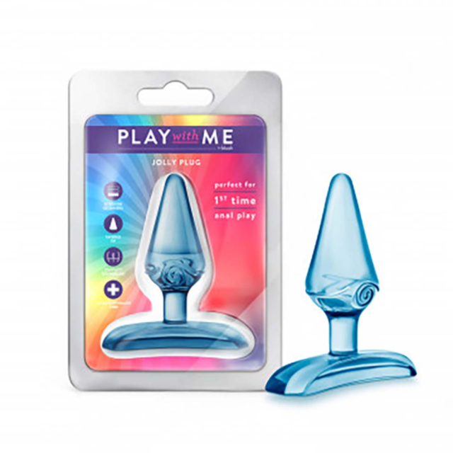 Against a textured gray background, "Play with Me-Jolly Plugs-Blue" features a seal gracefully balancing a colorful ball on its nose, highlighting its beginner-friendly skills with charm.