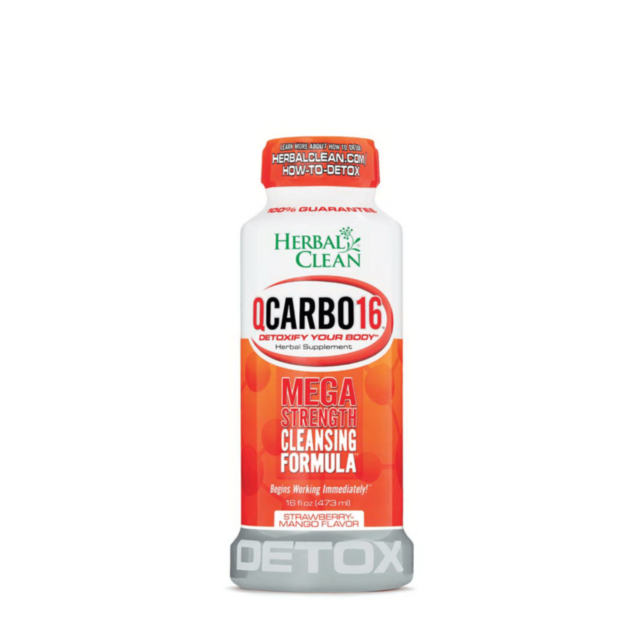 Against a green backdrop, an image placeholder features a rocket zooming past a planet with stars swirling around it. Above this celestial design, the text reads "No Image," evoking the beginning of a detox and renewal journey with the Herbal Clean Q Carb