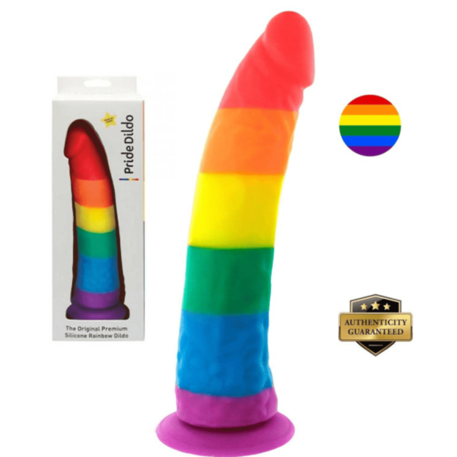 An illustration of a rocket inside a circle with stars around it on a green background, subtly celebrating diversity. The text above reads "No Image," hinting at more speculative designs like the Pride Dildo without Balls or other vibrant expressions.
